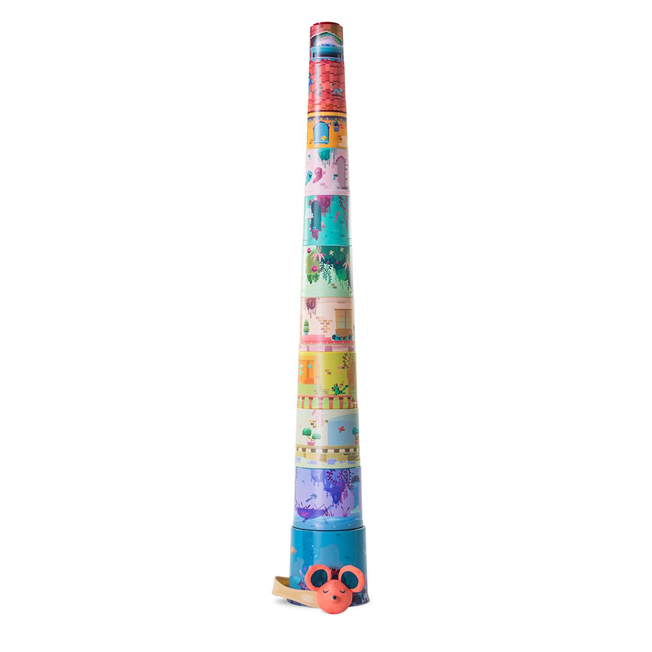 Cubes empilables mystery castle orange