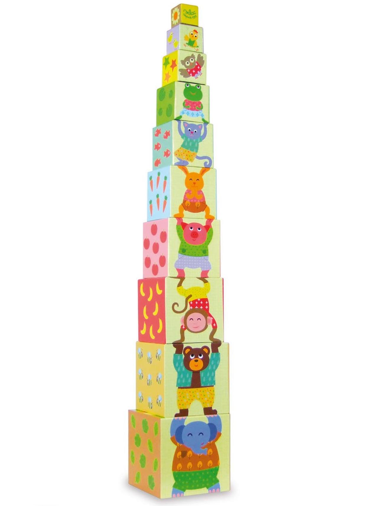 Cubes gigognes animaux vert