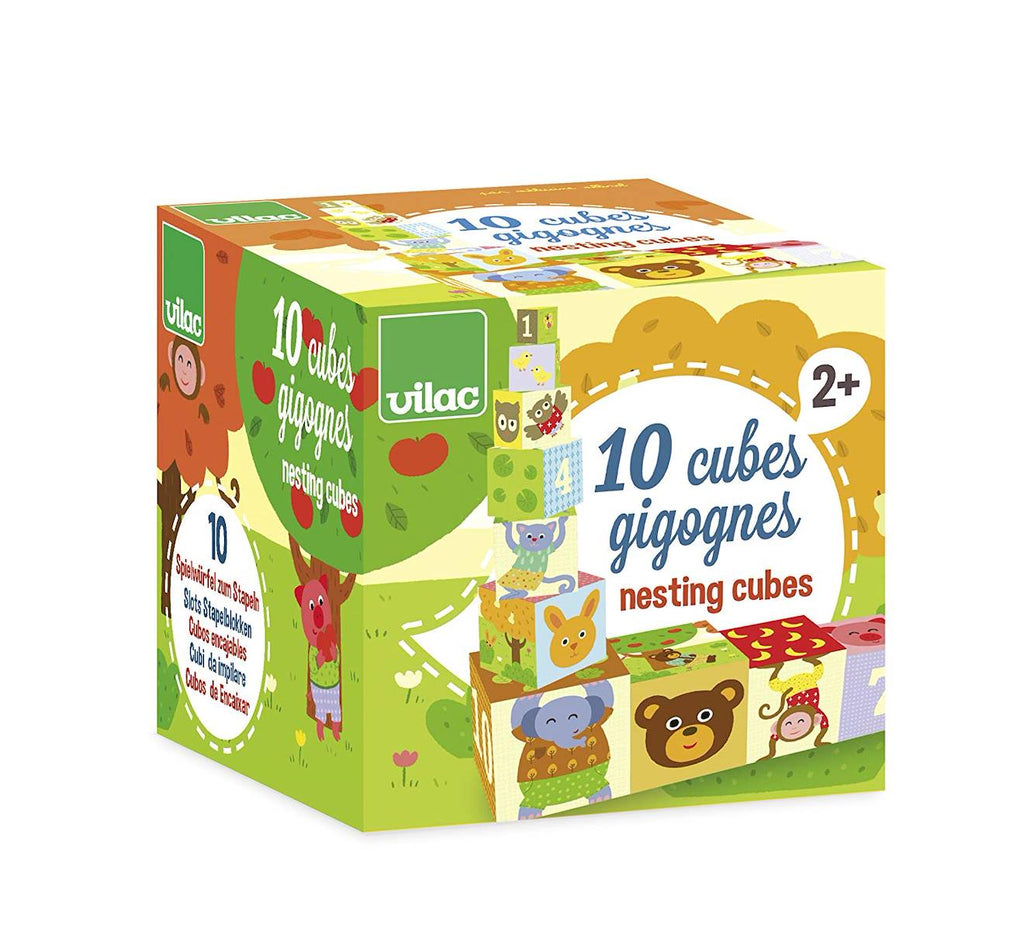 Cubes gigognes animaux vert