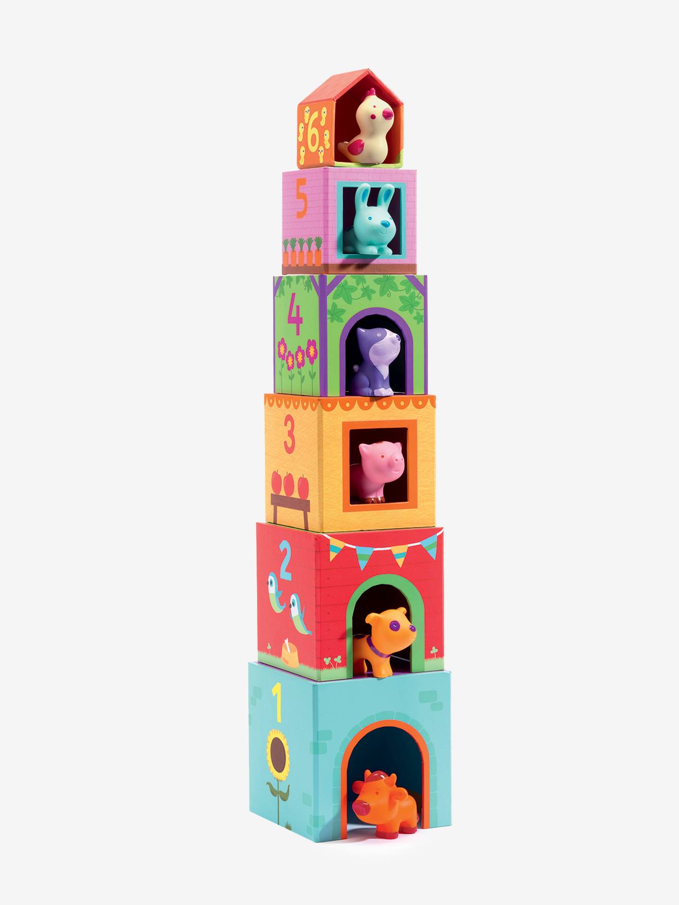 Cubes imagiers topanifarm multicolore