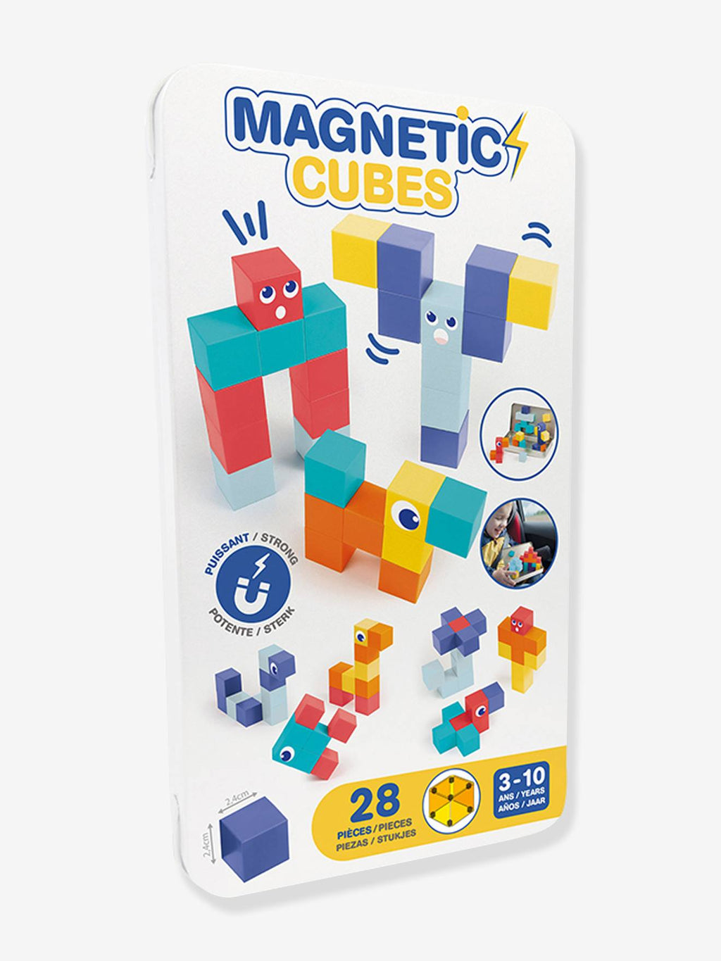 Cubes magnétiques 28 pièces multicolore