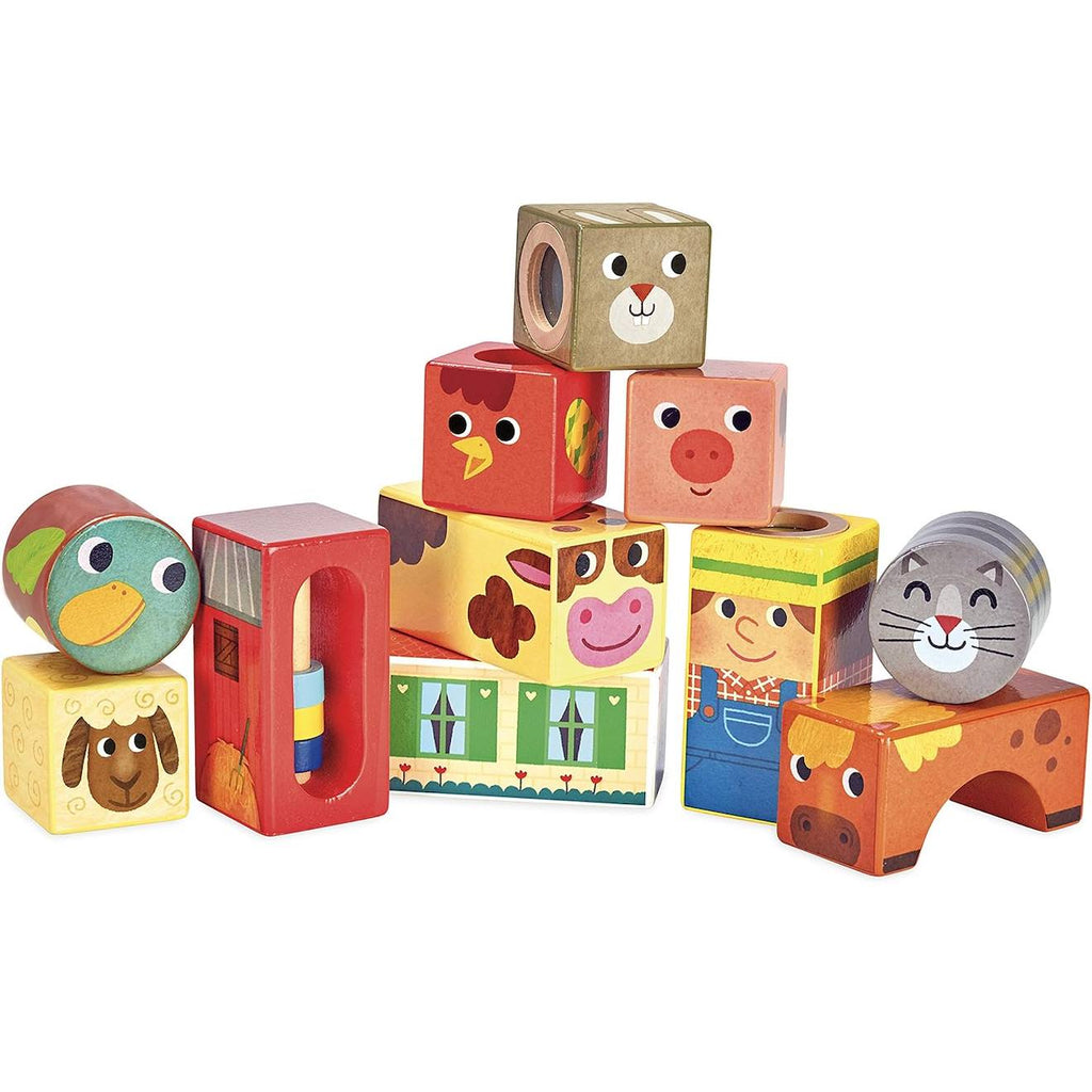 Cubes sonores de la ferme vert