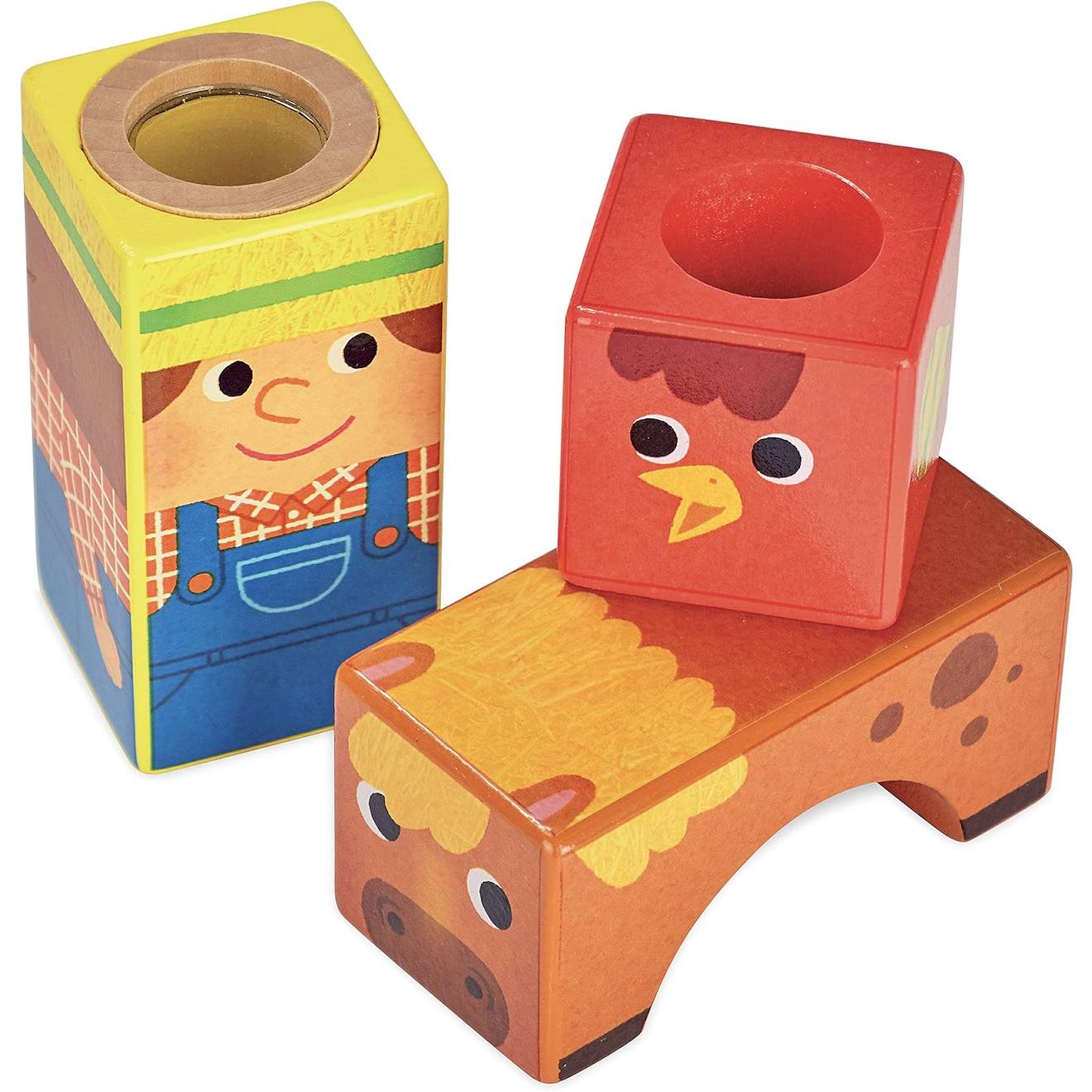 Cubes sonores de la ferme vert