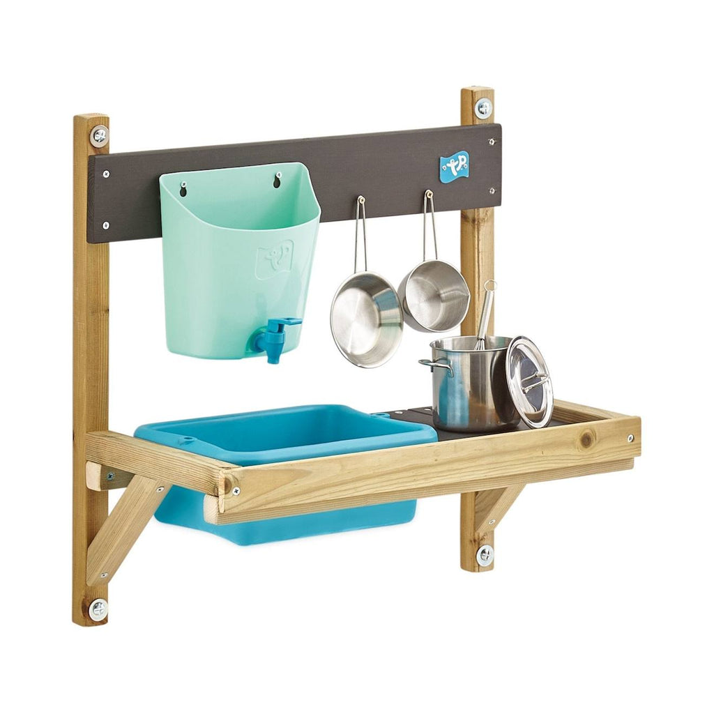Cuisine d'extérieur pour enfant early fun bois FSC marron - bleu - noir