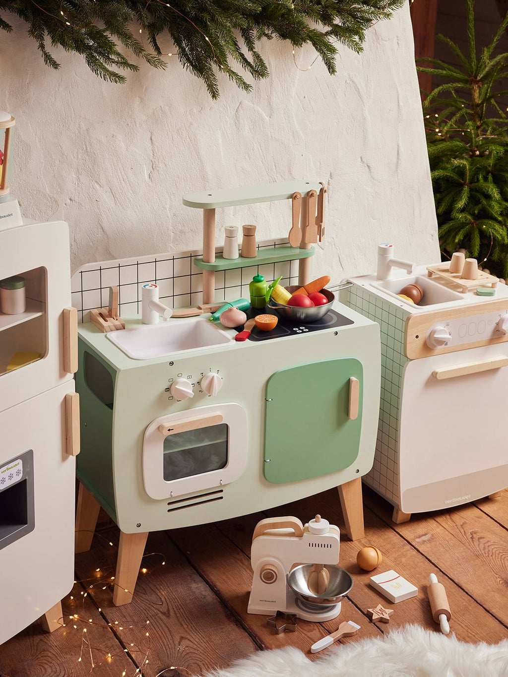 Cuisine en bois FSC design vert