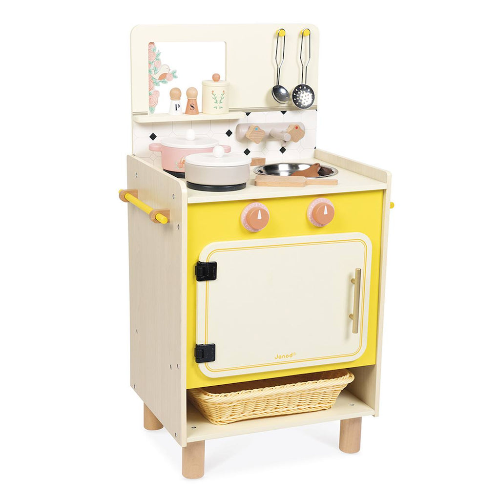 Cuisine en bois FSC - mamie soleil jaune
