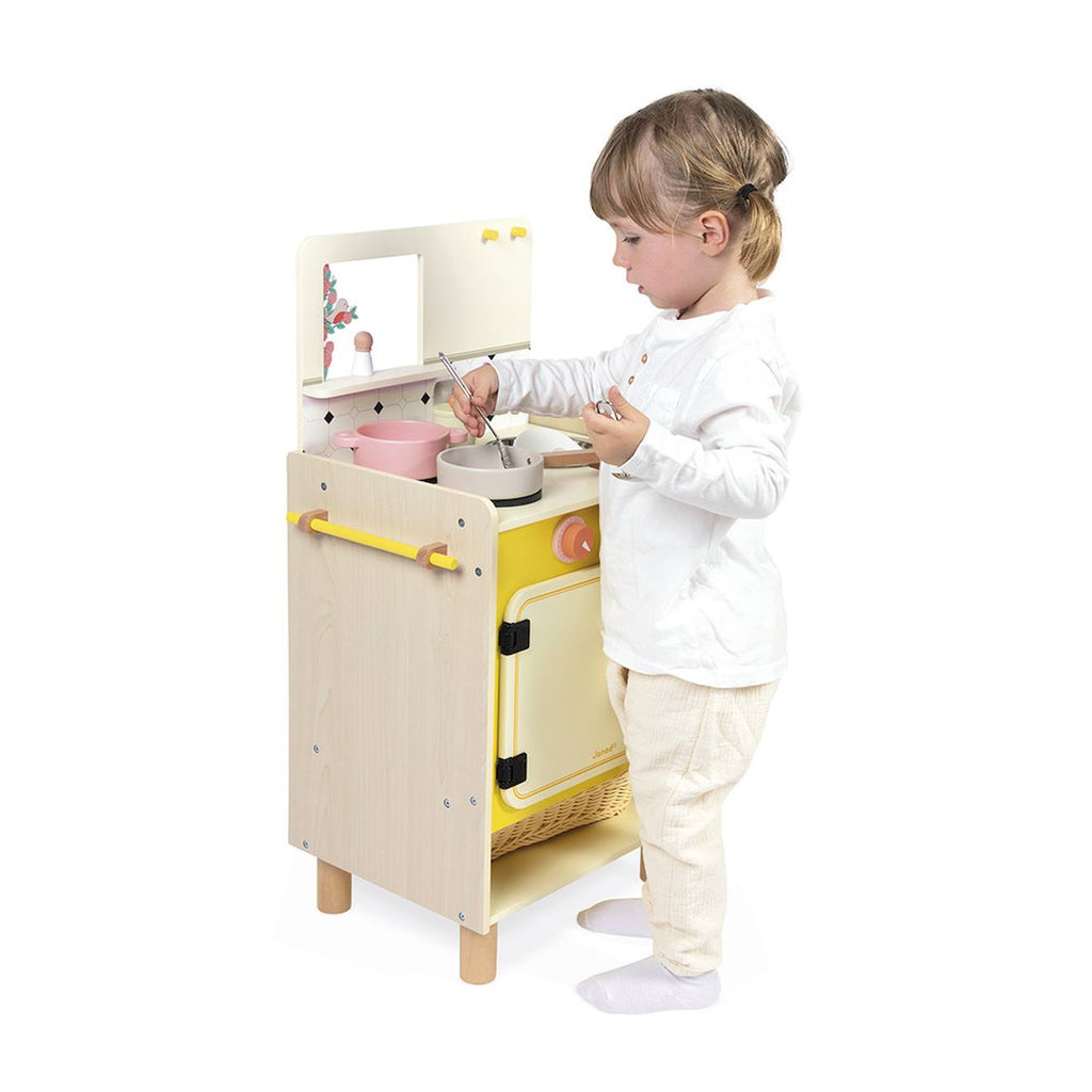 Cuisine en bois FSC - mamie soleil jaune
