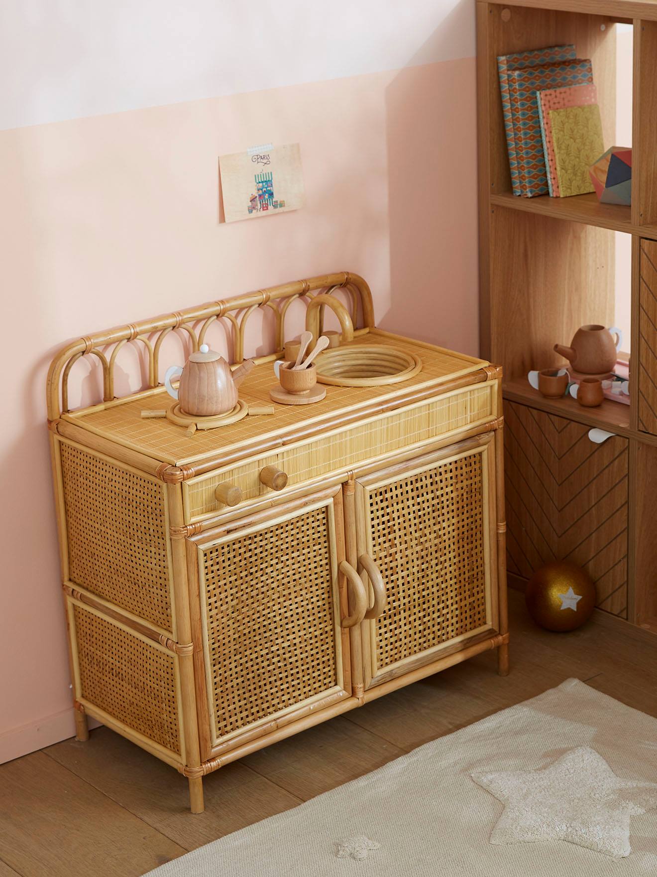 Cuisine en rotin et herbier naturel