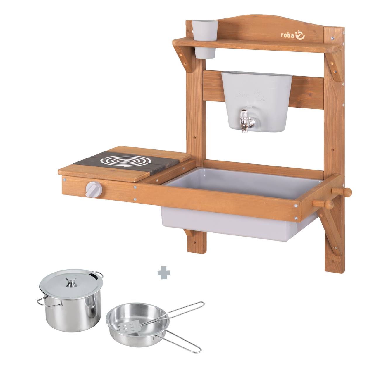 Cuisine extérieure à suspendre en bois FSC + accessoires teck