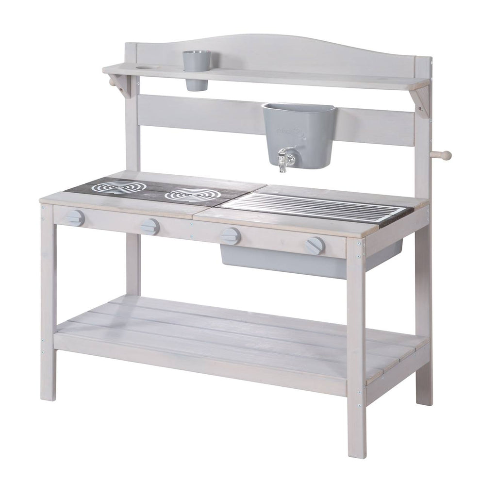 Cuisine extérieure en bois FSC avec accessoires gris