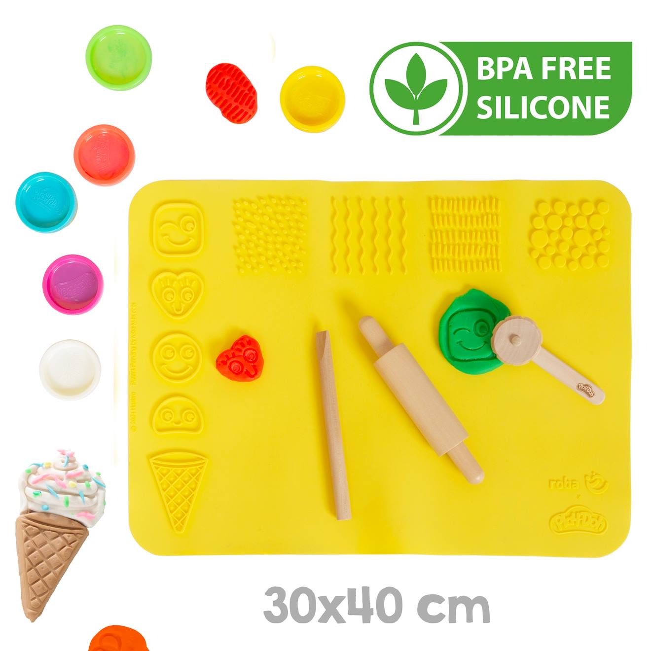 Cuisine extérieure enfant avec 6 pâtes à modeler play-doh et accessoires multicolore