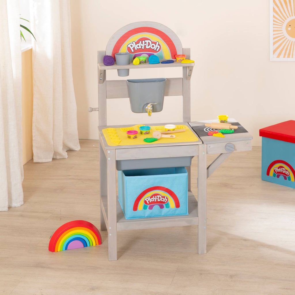Cuisine extérieure enfant avec 6 pâtes à modeler play-doh et accessoires multicolore