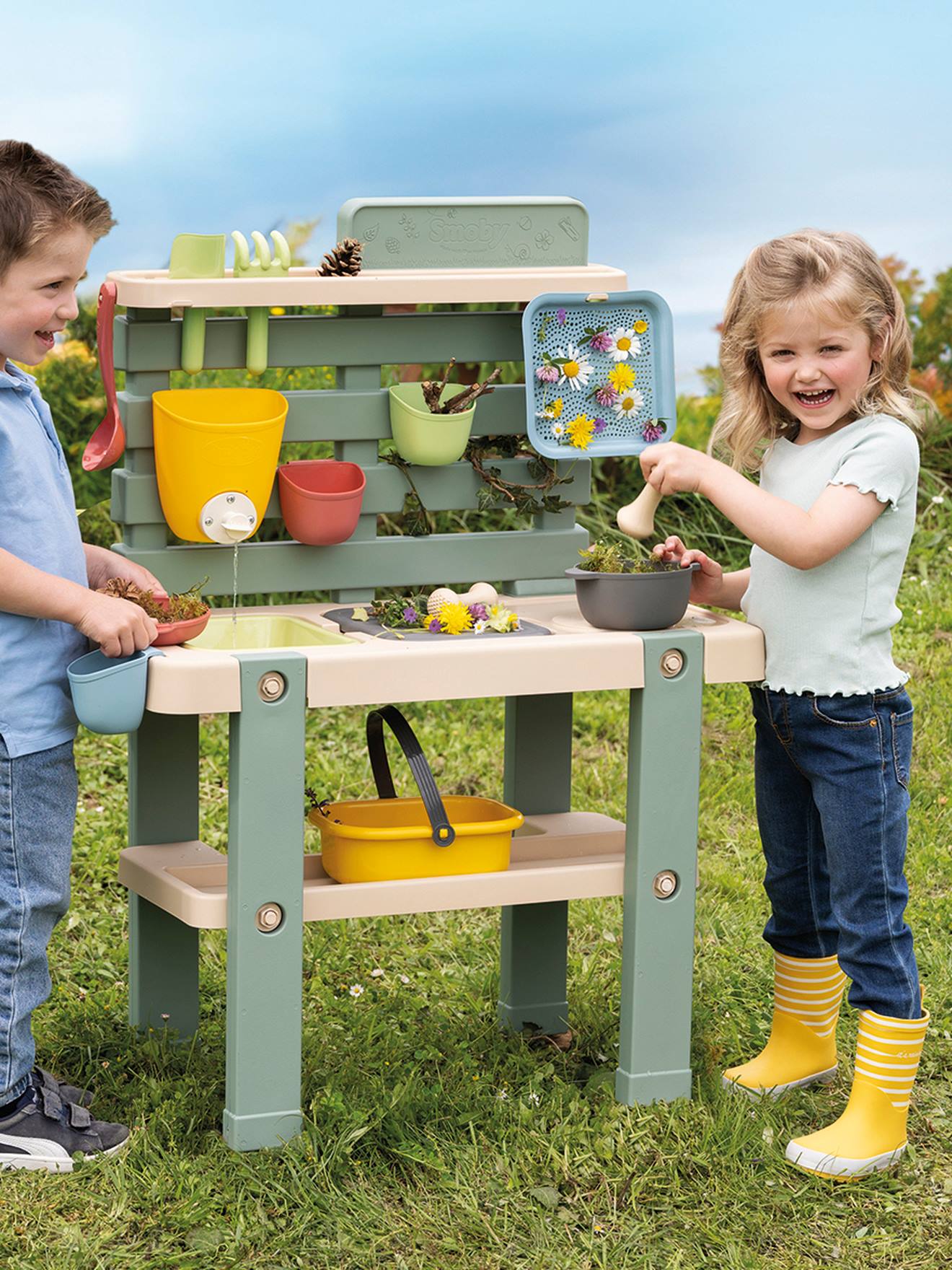Cuisine mud kitchen multicolore