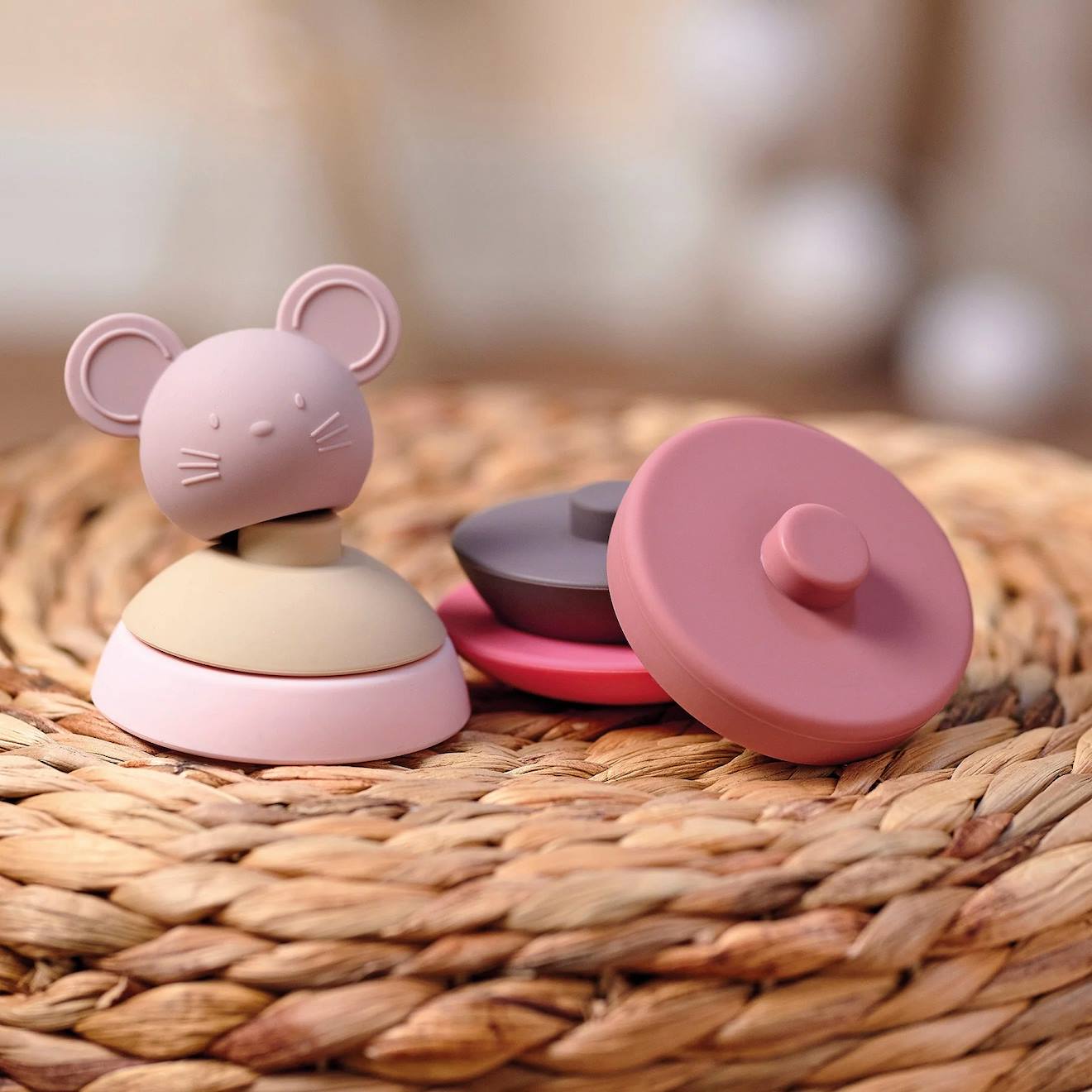Culbuto empilable souris rose