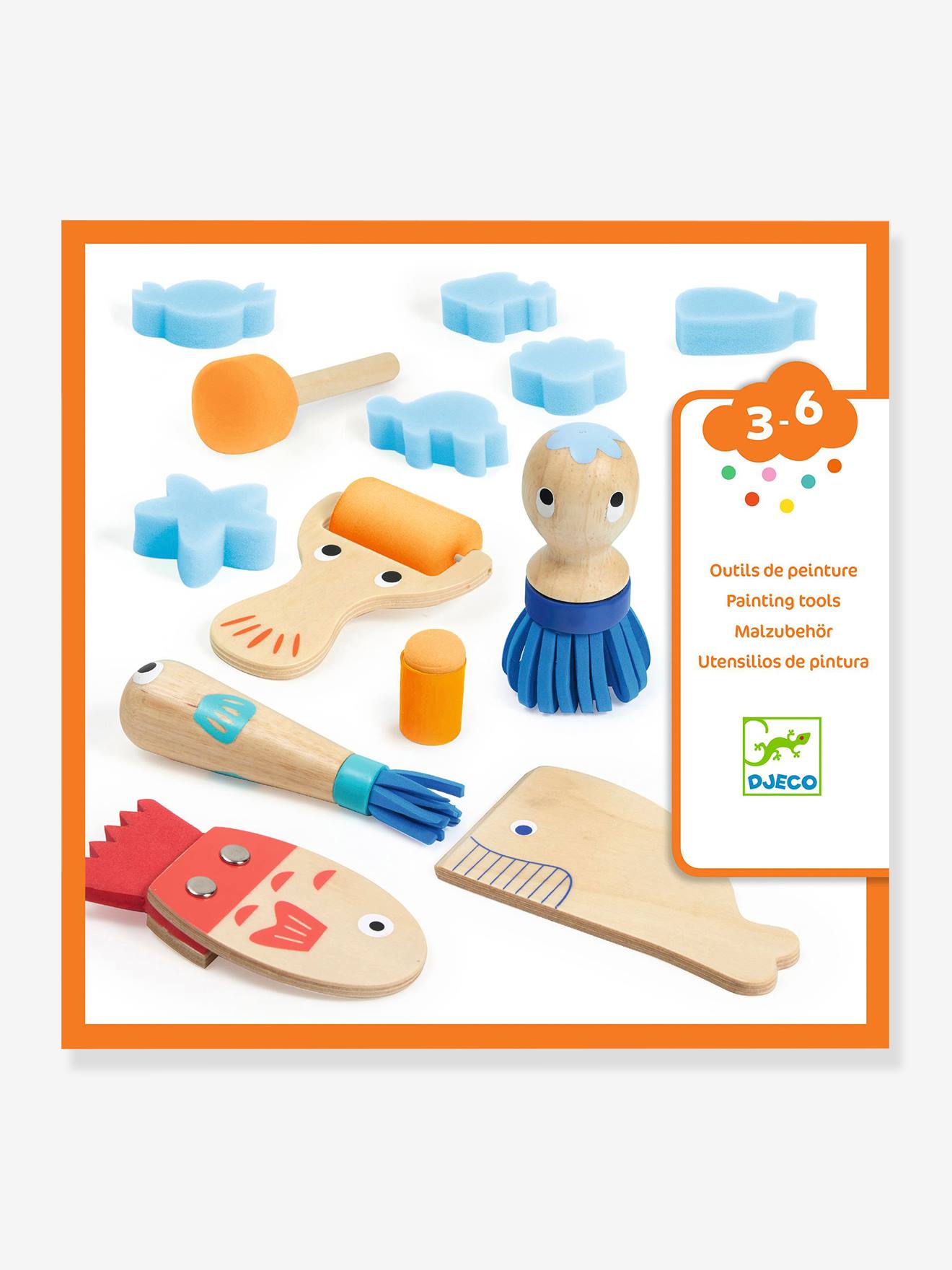 Curieux outils pour peindre orange
