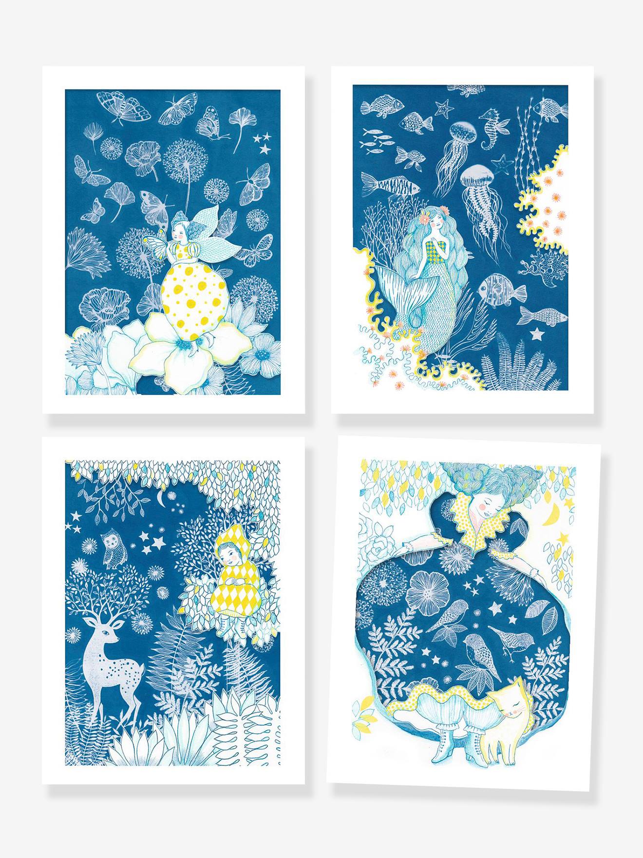 Cyanotype au clair de lune - multicolore