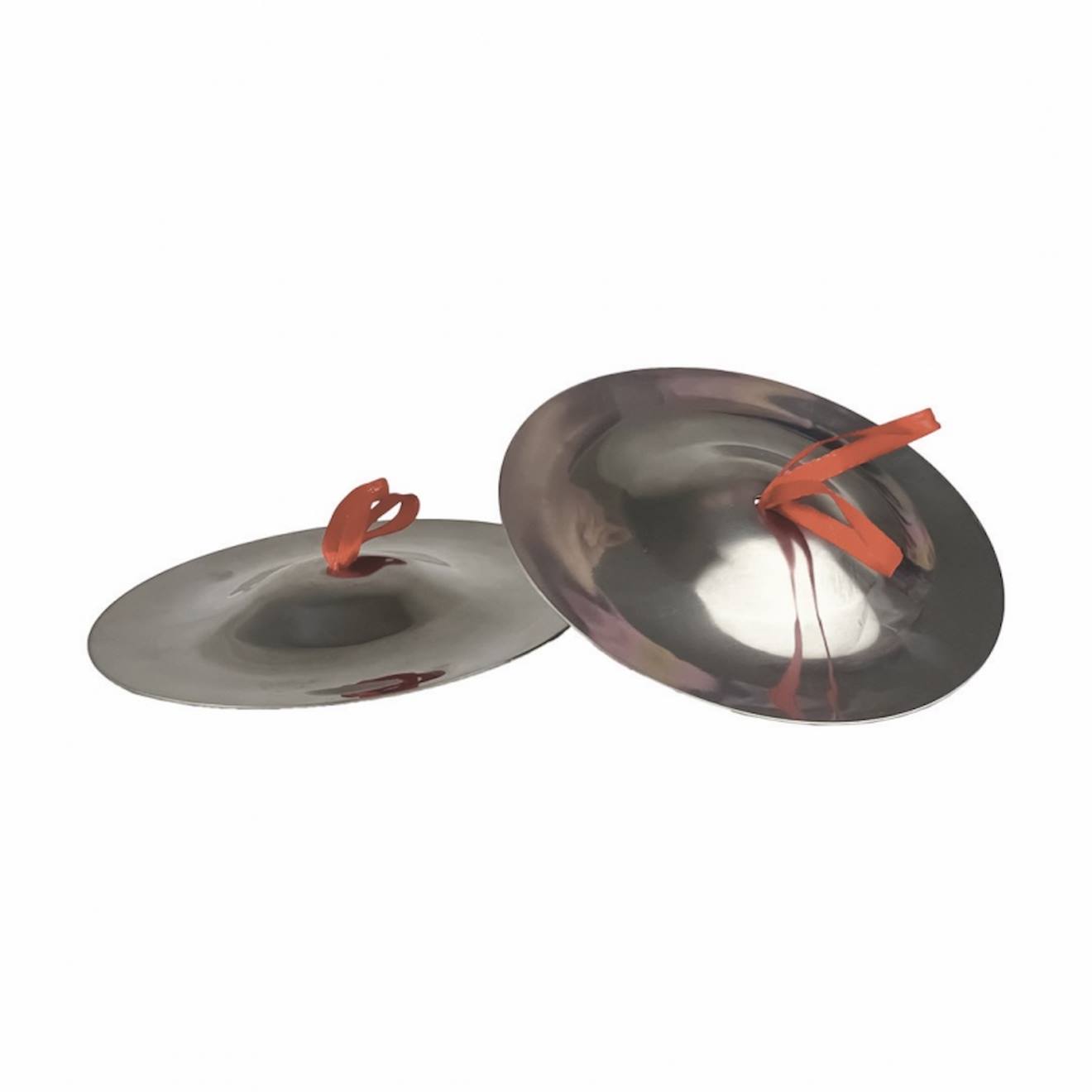 Cymbales en métal gris