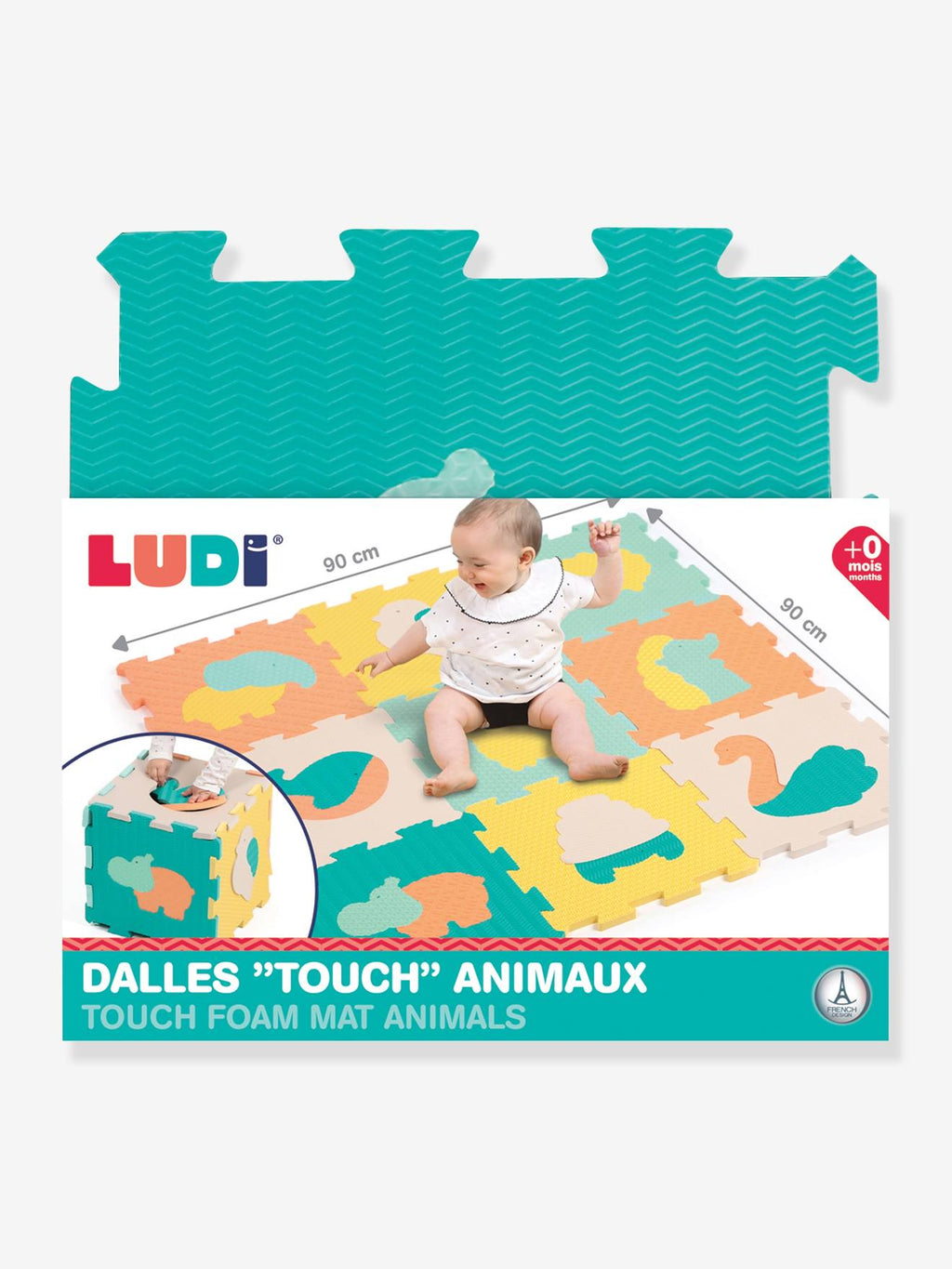 Dalles animaux touch multicolore