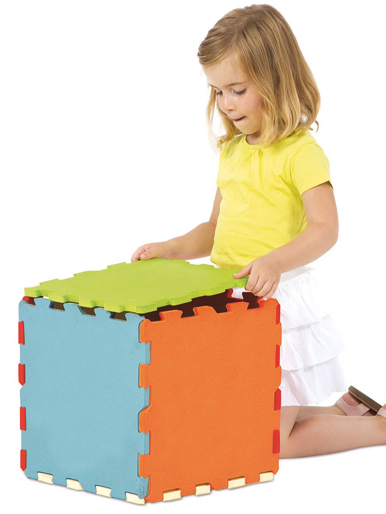 Dalles en mousse touch - uni - multicolore
