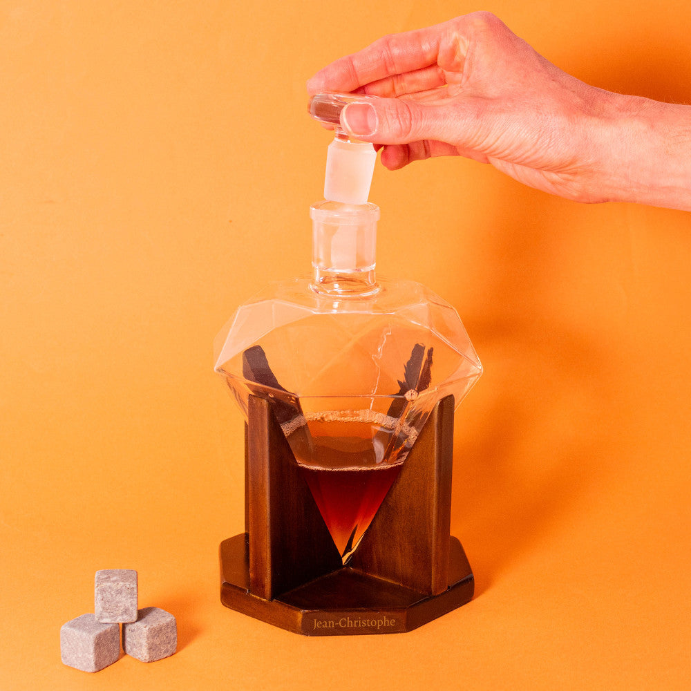 Décanteur Diamant 1000ml Prénom à Personnaliser - Carafe Vin Originale