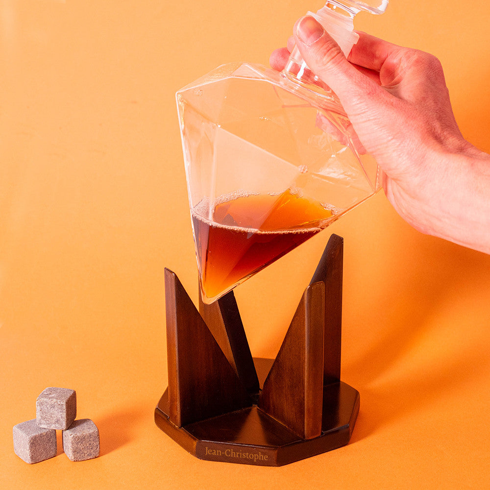 Décanteur Diamant 1000ml Prénom à Personnaliser - Carafe Vin Originale