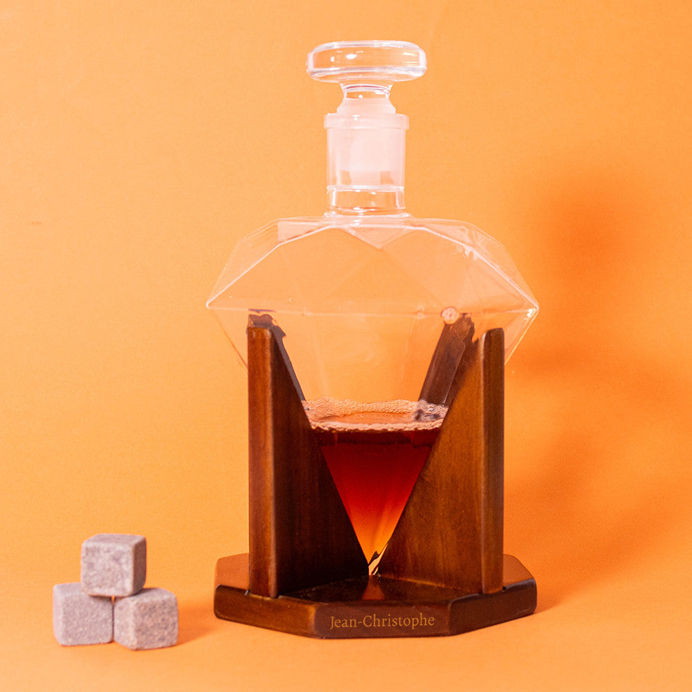 Décanteur Diamant 1000ml Prénom à Personnaliser - Carafe Vin Originale