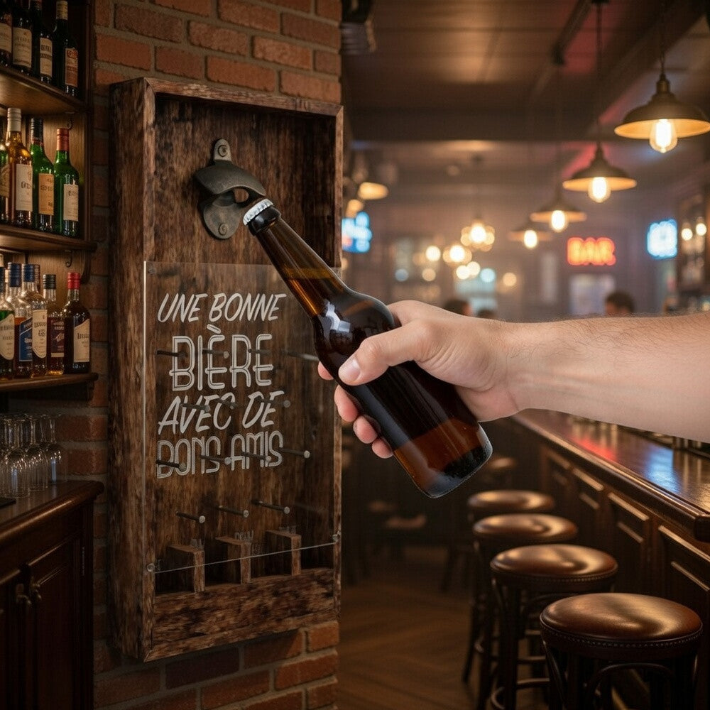 Décapsuleur Mural Jeu à Boire - Accessoire pour la Bière