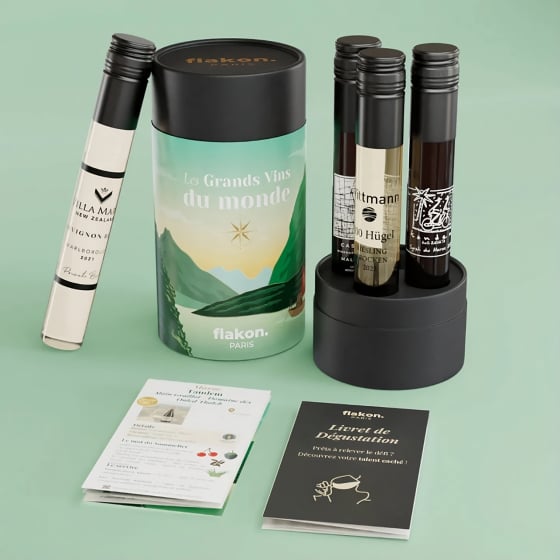Coffret grands vins du monde Flakon