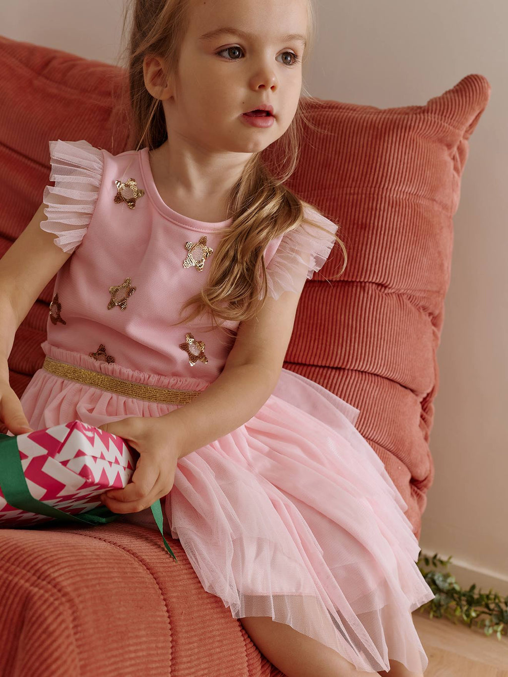 Déguisement de princesse étoiles rose