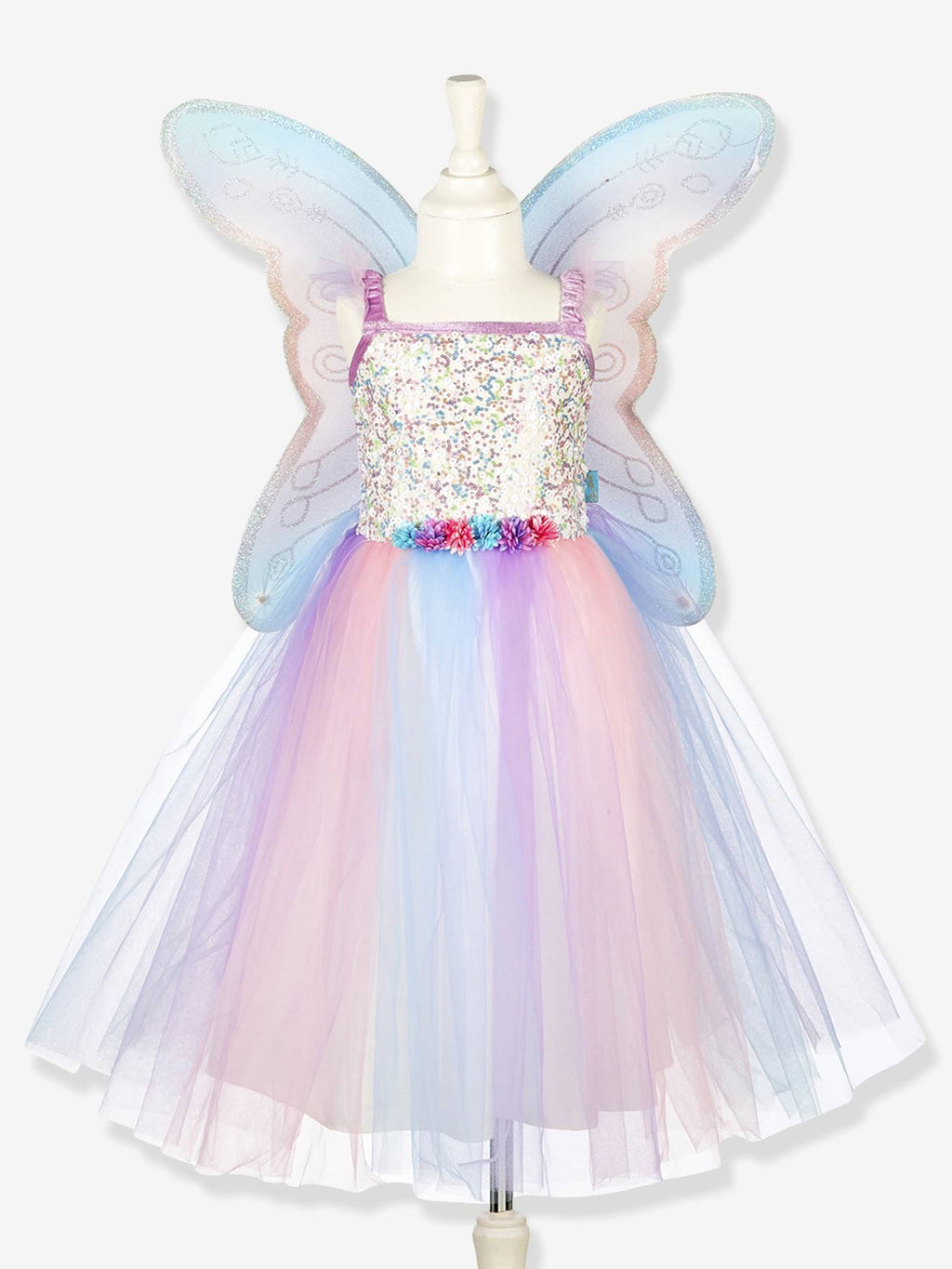 Déguisement felicity : robe + ailes multicolore