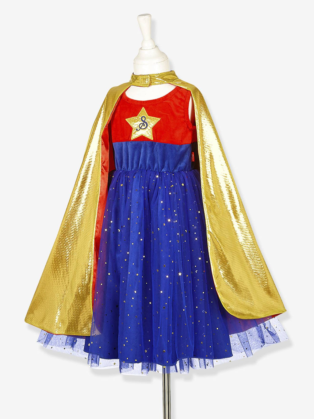 Déguisement super-héroïne bleu foncé