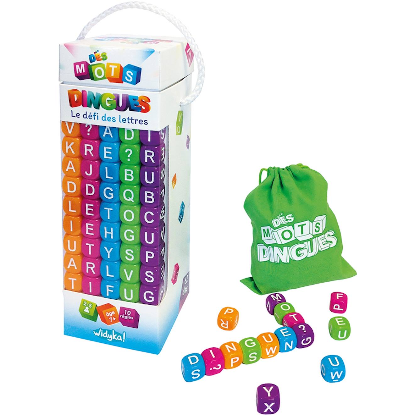 Dés mots dingues multicolore