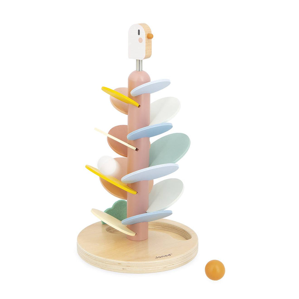 Descendeur en bois FSC oiseau multicolore