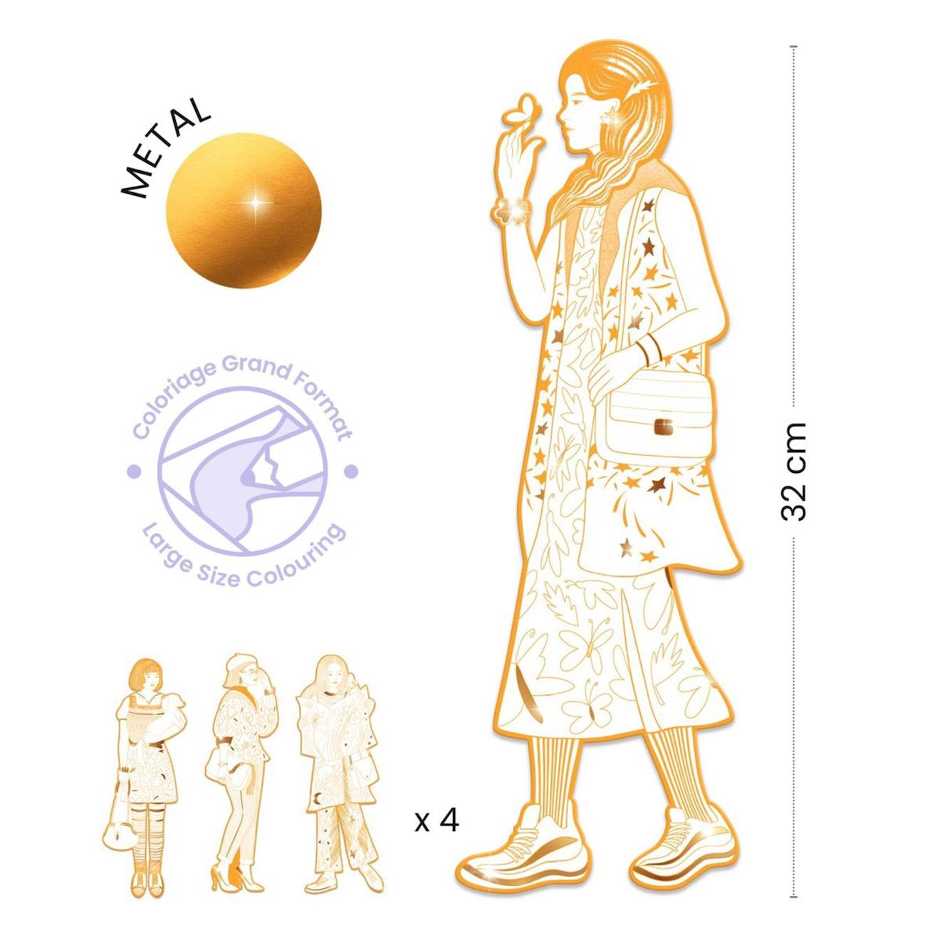 Dessins à colorier : demoiselles scout multicolore