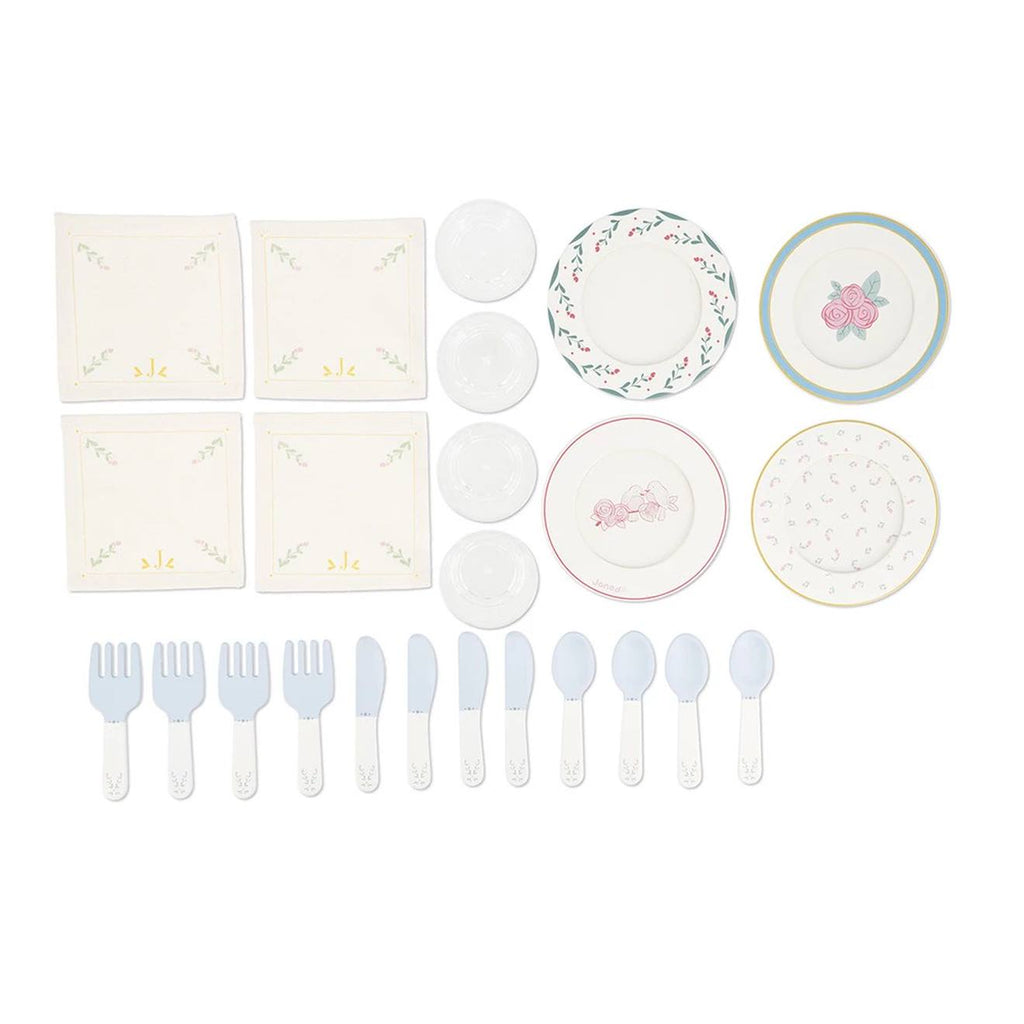 Dinette en valisette multicolore