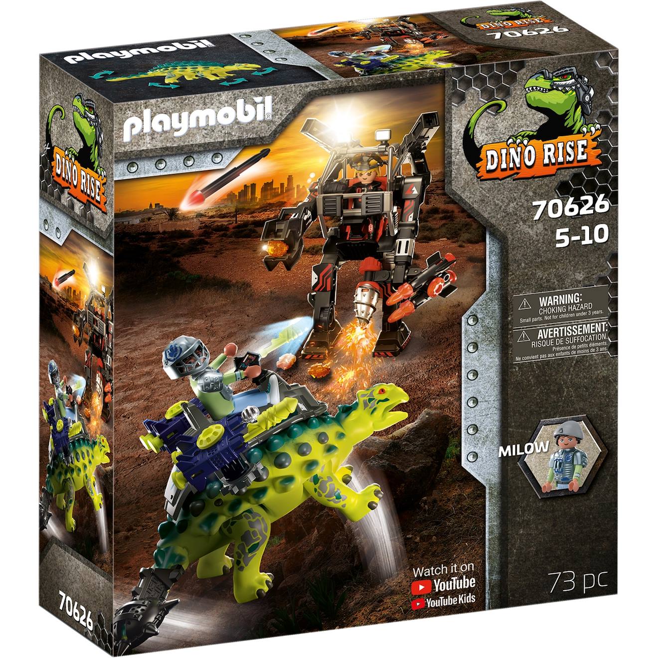 Dino rise saichania et robot soldat 70626 multicolore