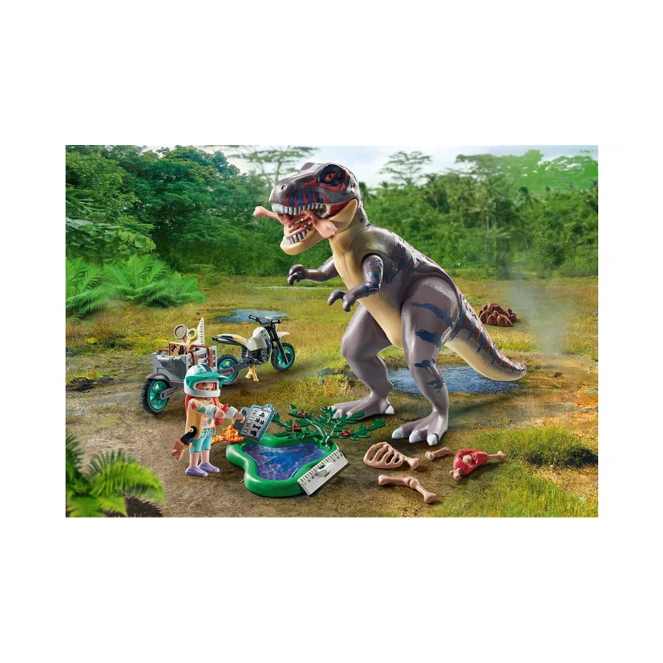 Dinos explorateur avec moto et tyrannosaure 71524 multicolore