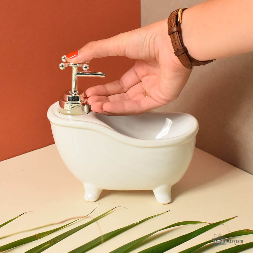 Distributeur de Savon Baignoire - Accessoire Salle de Bain Originaux Invotis