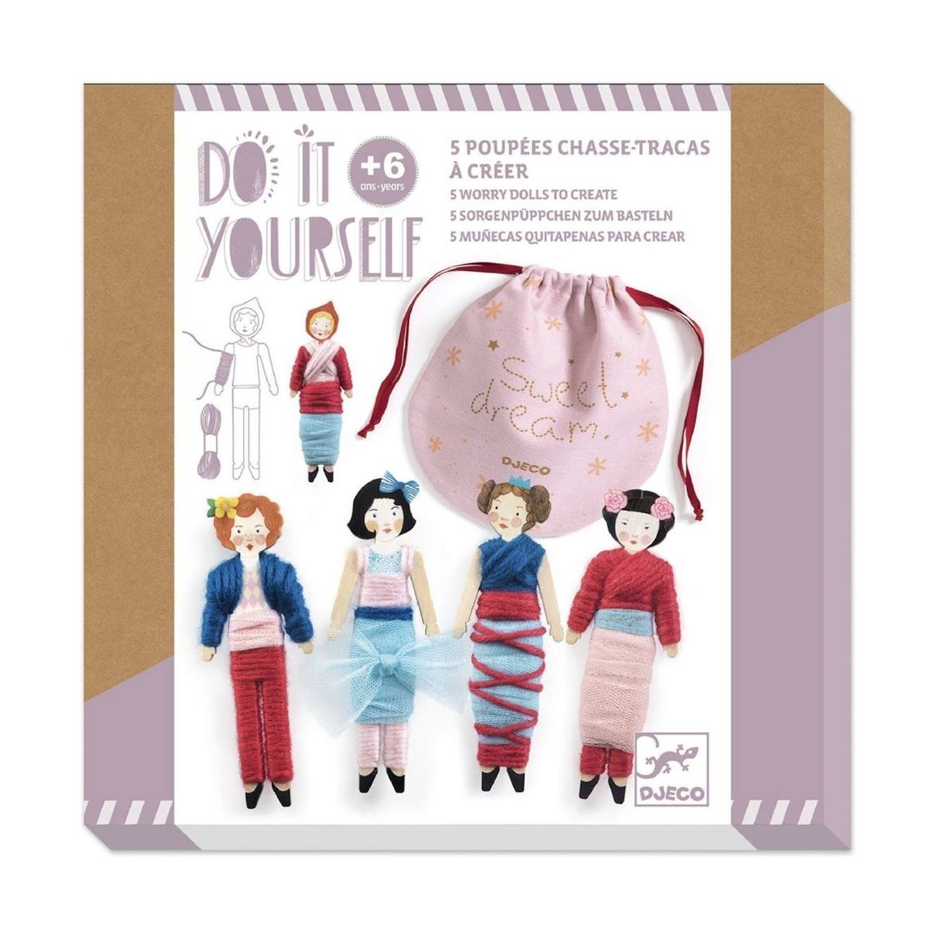 Do it yourself 5 poupées chasse-tracas sweet night multicolore