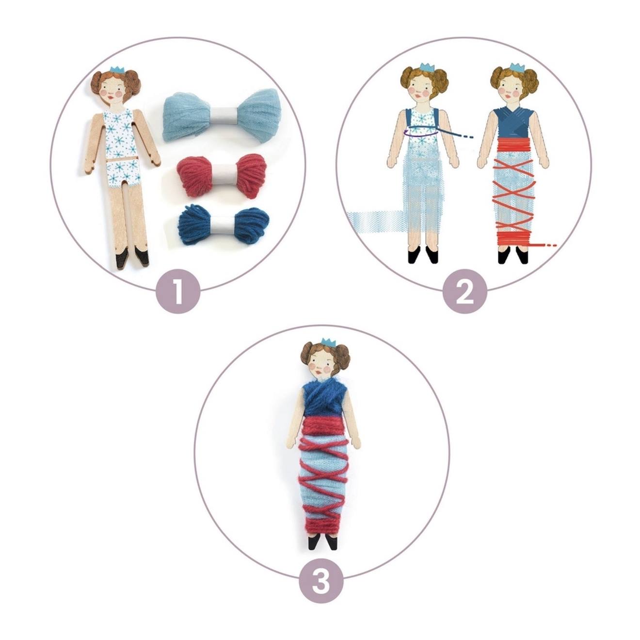 Do it yourself 5 poupées chasse-tracas sweet night multicolore