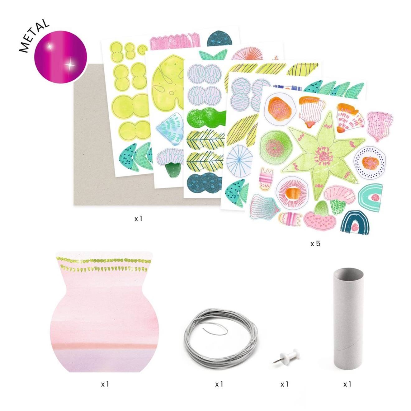 Do it yourself délicat bouquet de fleurs papier à créer multicolore