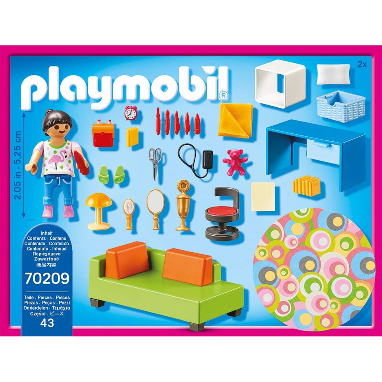 Dollhouse - chambre d'enfant avec canapé-lit 70209 multicolore