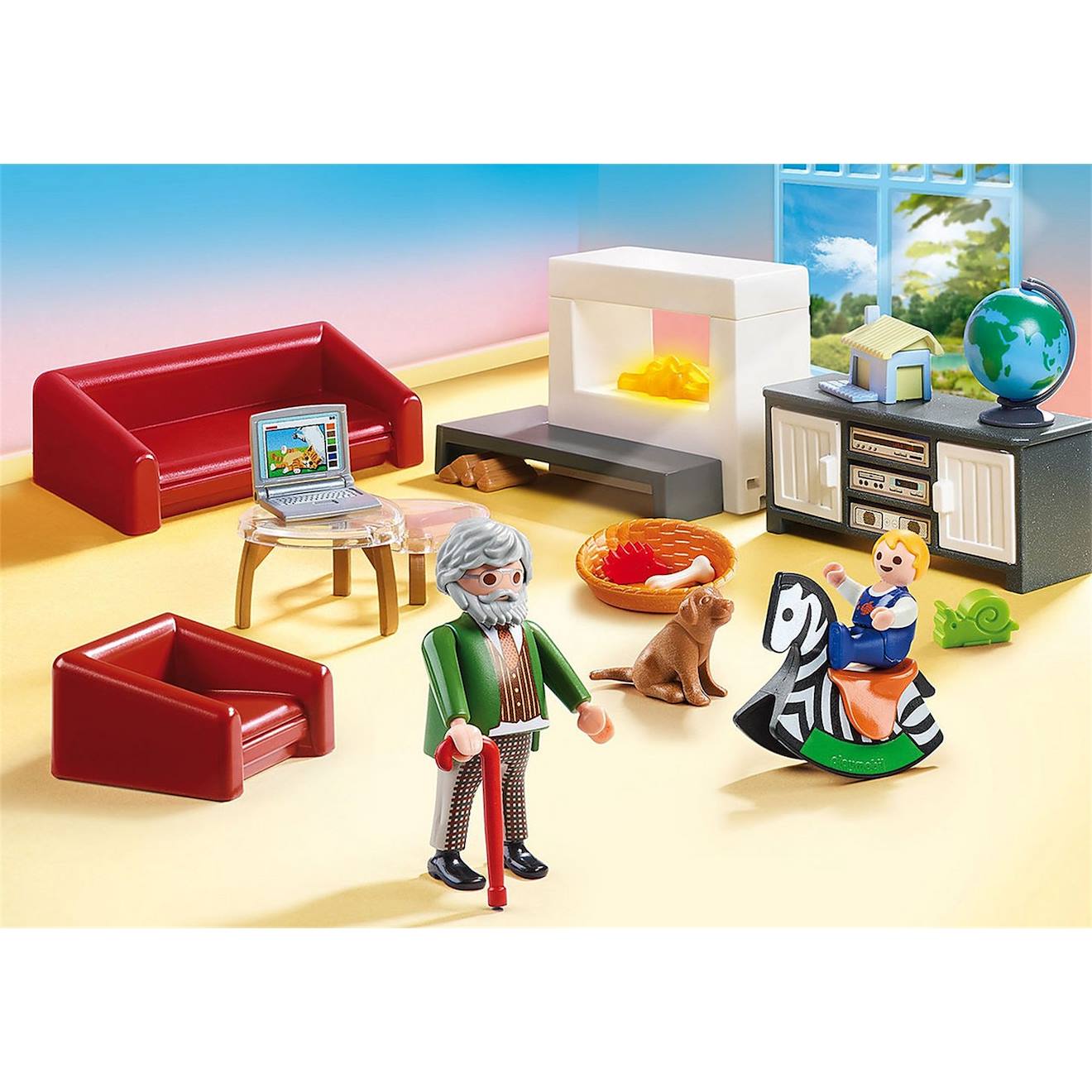 Dollhouse - salon avec cheminée 70207 multicolore