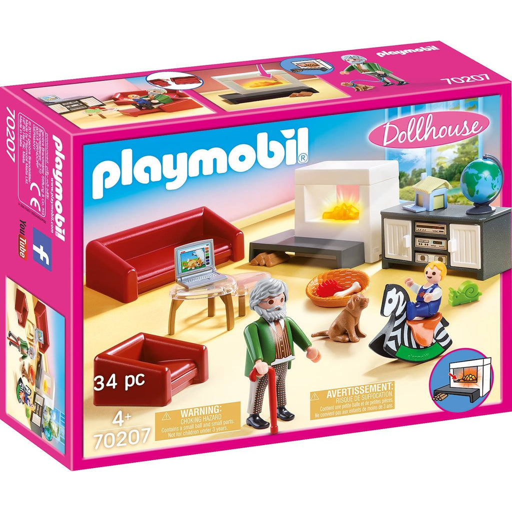 Dollhouse - salon avec cheminée 70207 multicolore