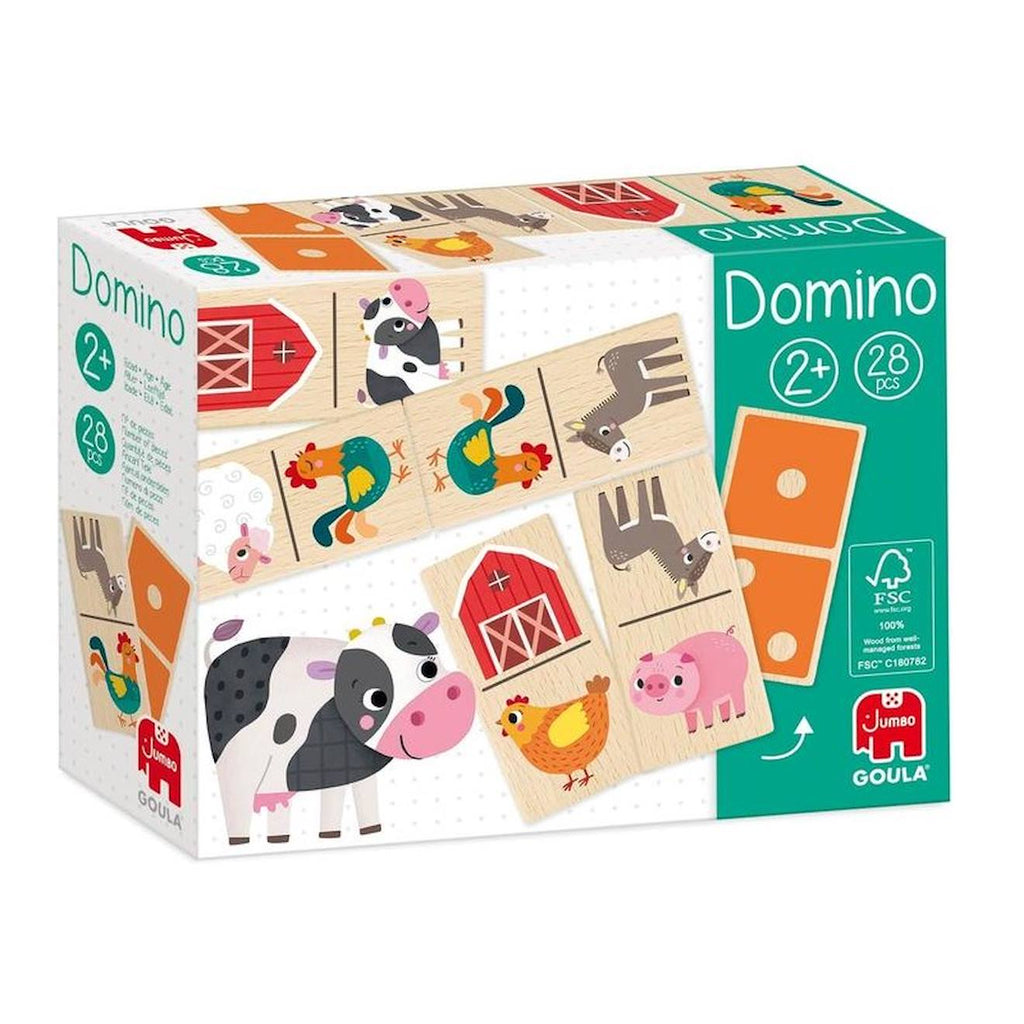 Dominos en bois ferme beige