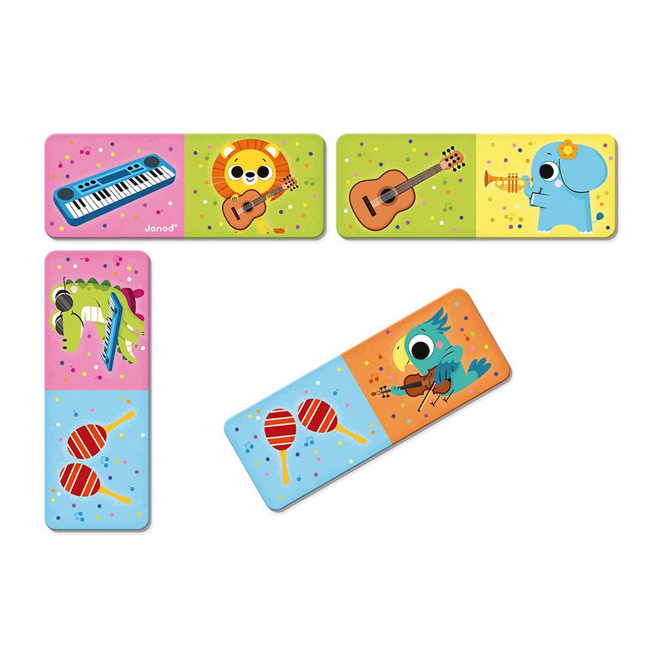 Dominos instruments de musique en carton FSC multicolore