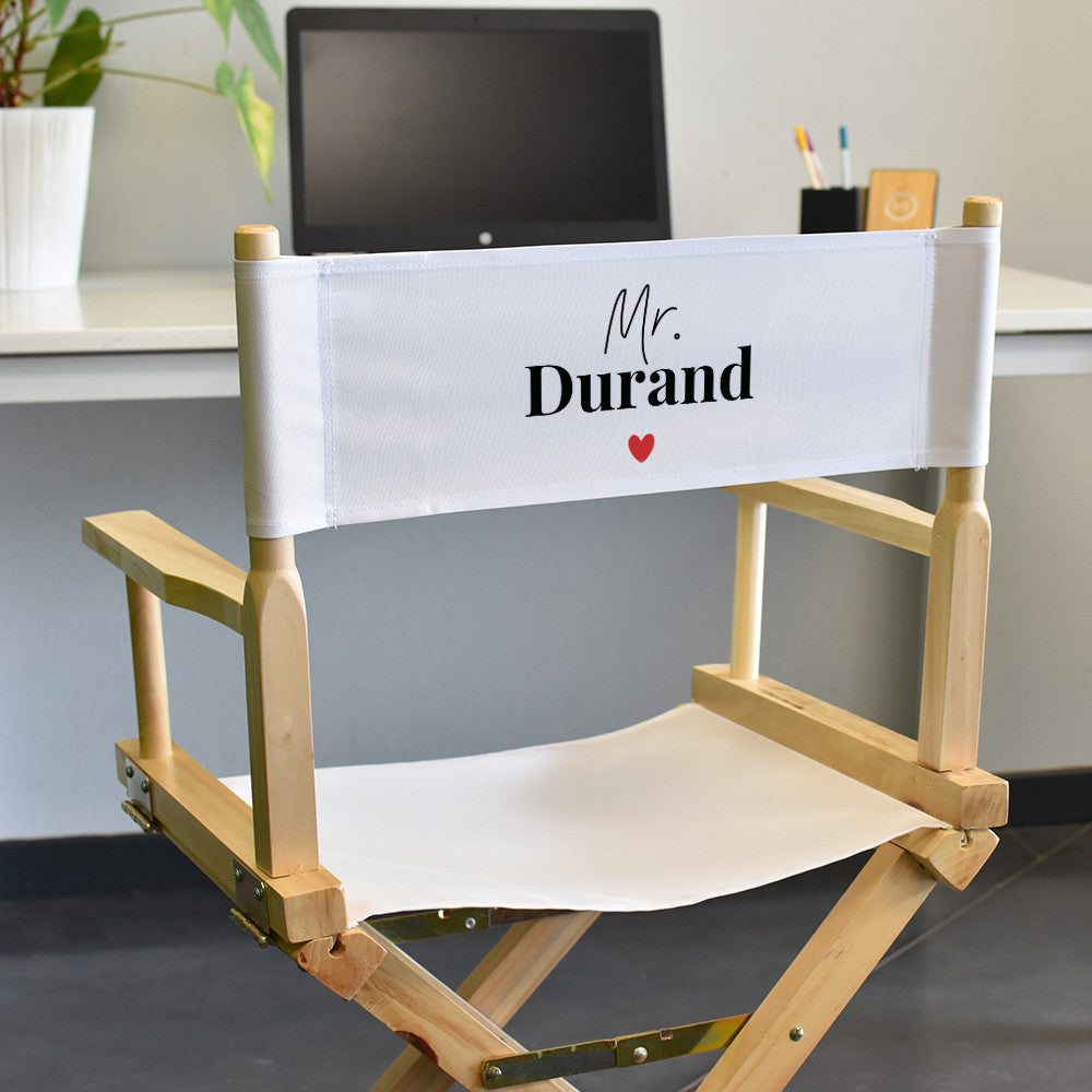 Dossier Chaise de Réalisateur Couple à Personnaliser - Chaise Personnalisée