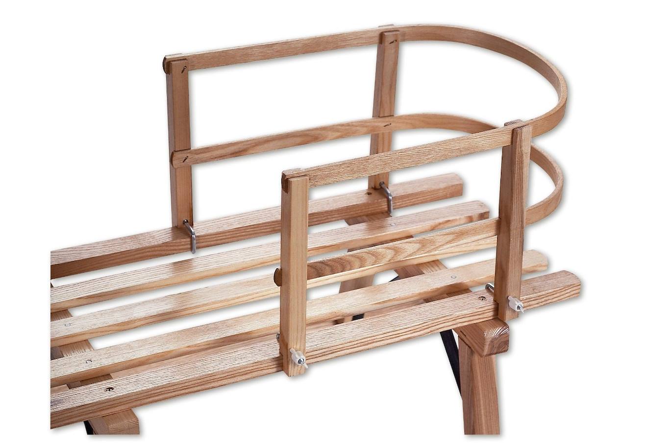 Dossier pour luge en bois marron
