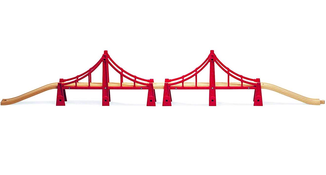 Double pont suspendu rouge