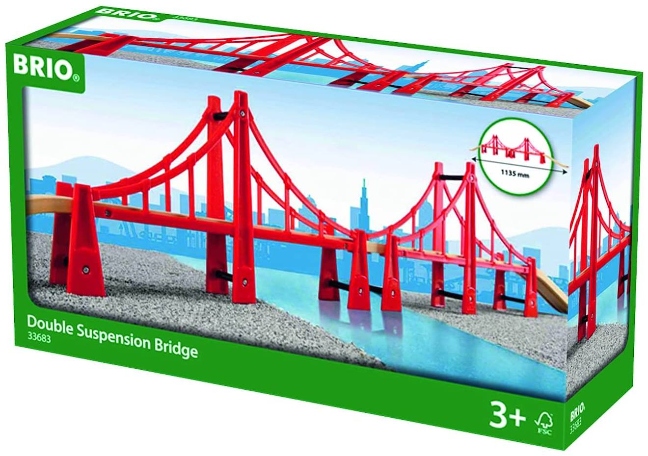 Double pont suspendu rouge